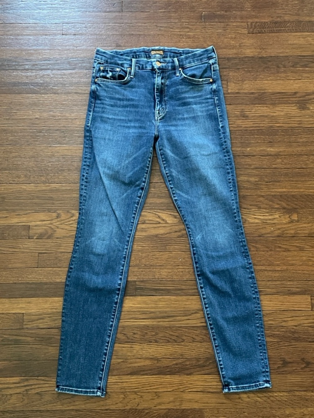 MOTHER Women's Dark Blue High Waisted Looker